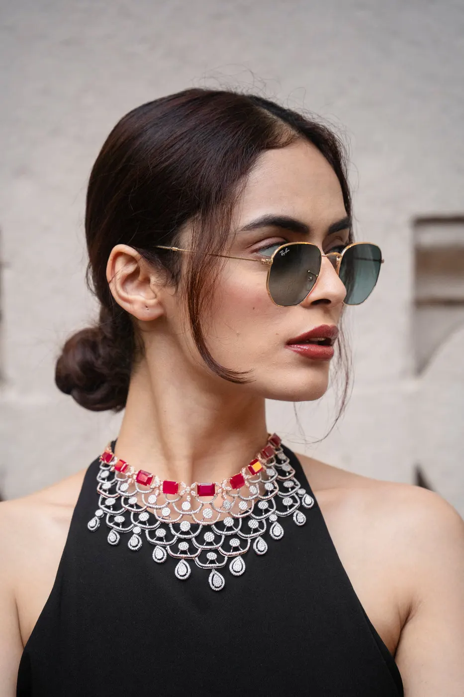 Lab-grown diamond necklace