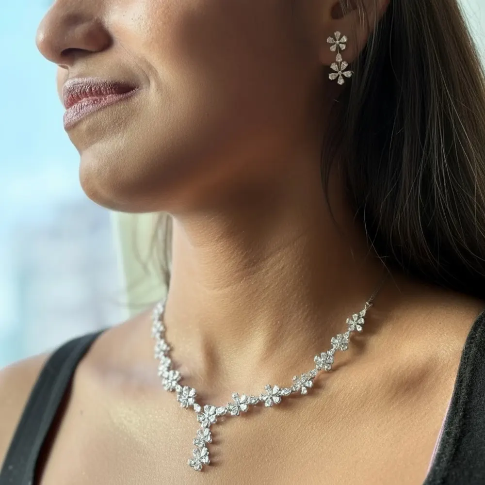 Lab-grown diamond necklace