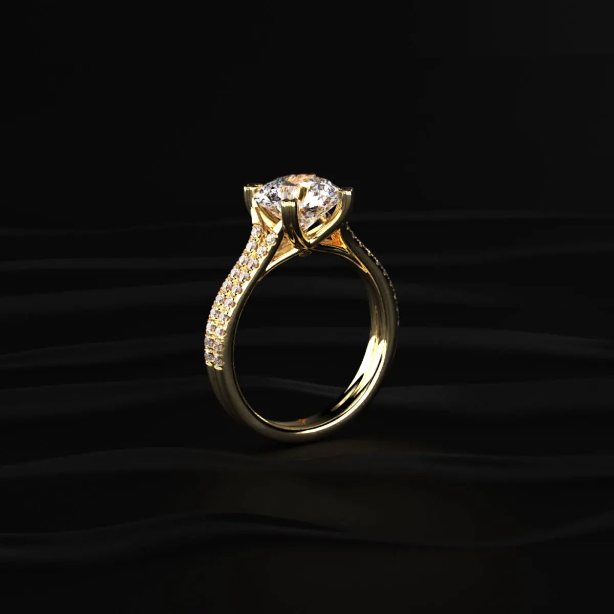 Lab-grown diamond ring