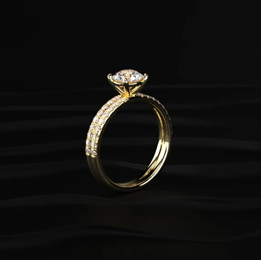 Lab-grown diamond ring